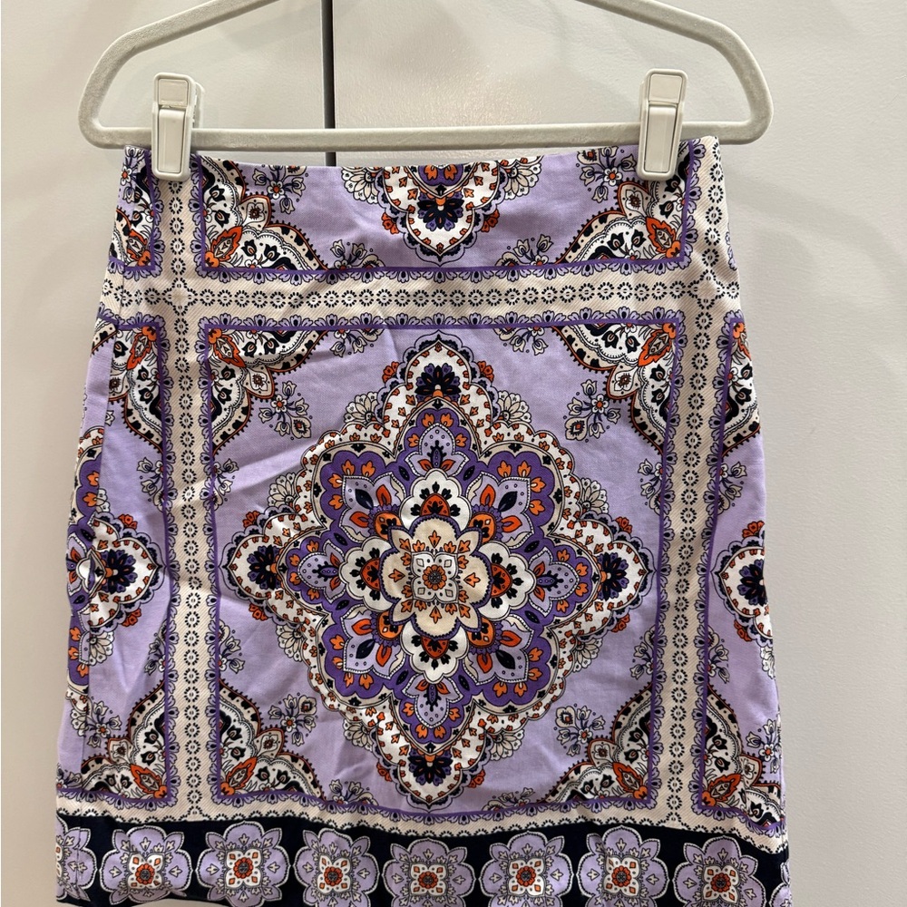 Ann Taylor Paisley Pencil Skirt